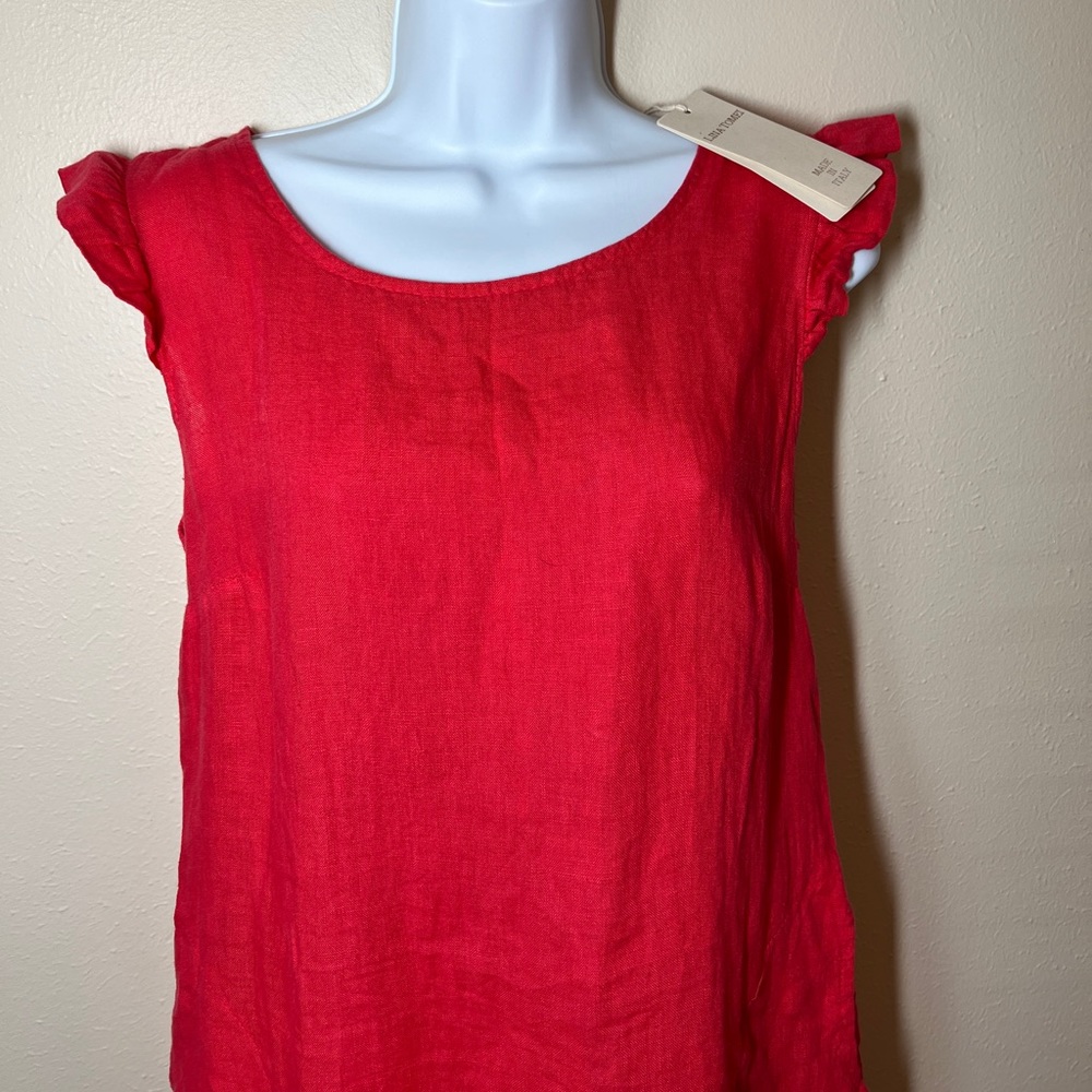 Lina Tomei linen dress NWT size M - Picture 2 of 6